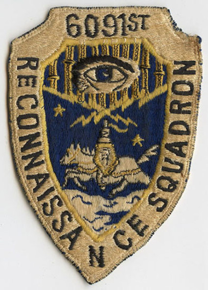 Great Late 1950s (Cold War) Japanese-Made USAF 6091st Reconnaissance Squadron Jacket Patch