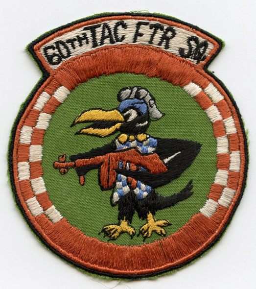 Early 1970s USAF 60th Tactical Fighter Squadron Jacket Patch Japanese-Made
