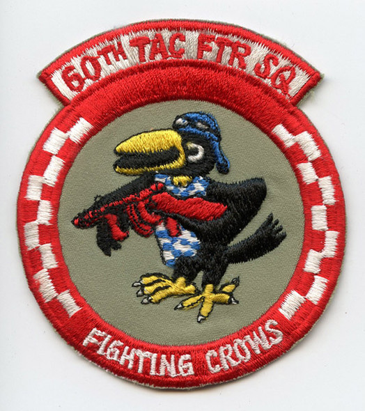 Early 1980s USAF 60th Tactical Fighter Squadron Jacket Patch Japanese-Made
