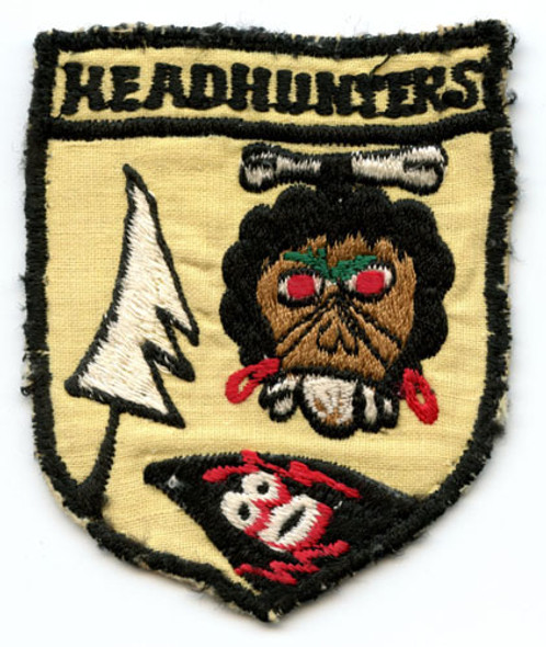 Early 1970s USAF 80th Fighter Squadron (aka "Headhunters") Jacket Patch Korean-Made
