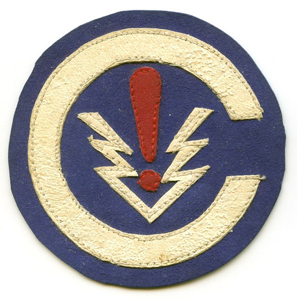 Extremely Rare 2nd Air Commandos Grp, 10th AF CBI-Made Leather SHOULDER SZ Patch