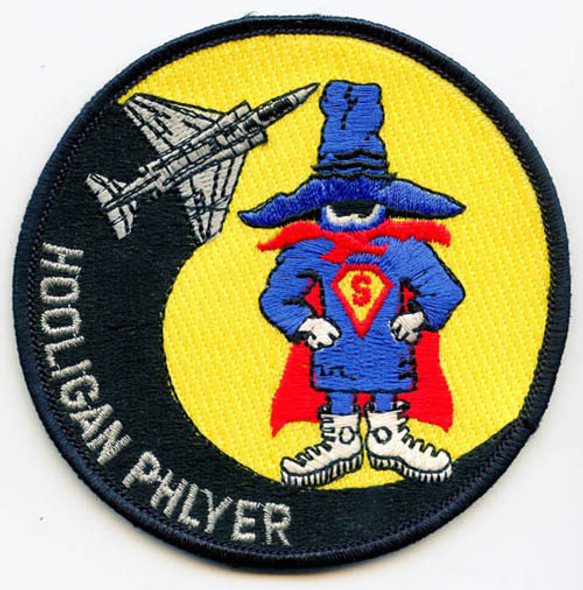 1970s "Hooligan Phlyer" Patch for USAF Squadrons Flying F-4 Fighter Aircraft