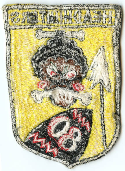 Great 1964 Japanese-Made USAF 80th Tactical Fighter Squadron "Head Hunters" Jacket Patch