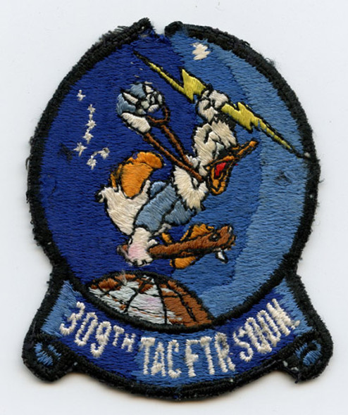 1970s USAF 309th Tactical Fighter Squadron Jacket Patch Featuring Disney's Donald Duck