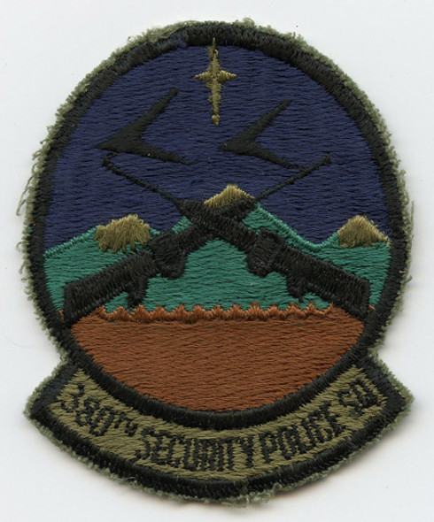 1970s USAF 1380th Security Police Sq. Patch from Plattsburgh AFB, NY