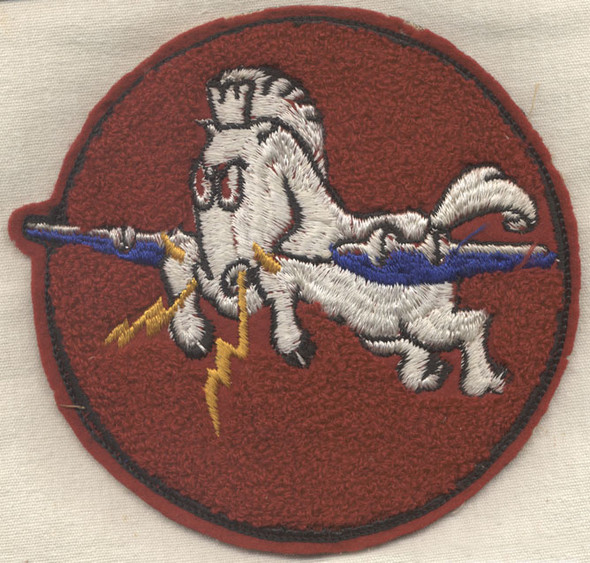 WWII US 532nd Bomb Squadron, 381st Bomb Group, 8th AF Chenille Jacket Patch of Pilot Bohan