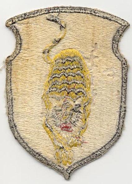 Rare Korean War, Japanese-Made USAF 37th Bomb Squadron Patch with Yellow Bengal Tiger