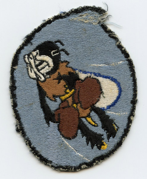 1960s Well-Used USAF 22nd Tactical Fighter Squadron Jacket Patch with Disney Bee