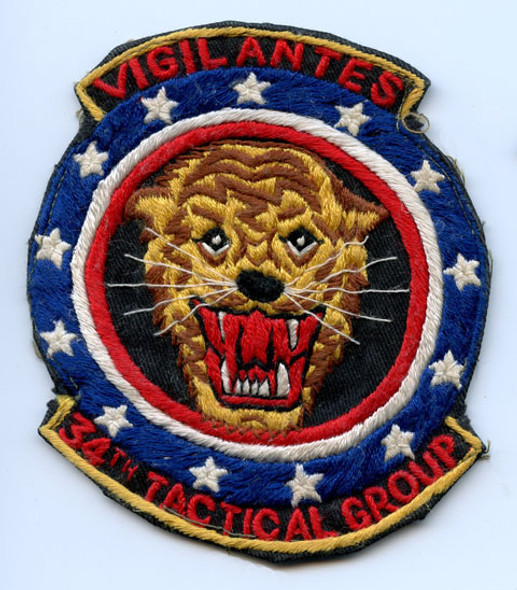 Vietnamese Handmade US Air Force 34th Tactical Group Jacket Patch