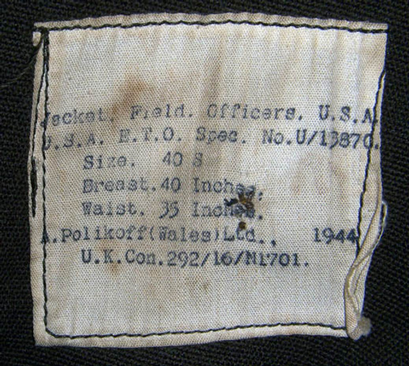 WWII ETO Officer's Uniform with Sterling Wing by Balfour