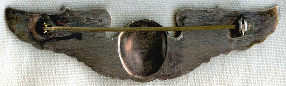 Scarce WWII USAAF Air Crew Wing by Beverlycraft with Palm Tree Hallmark