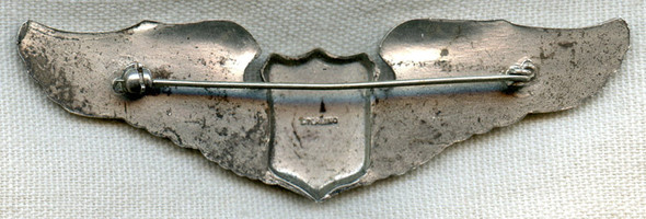 Beautiful, Mint, Early WWII USAAF Pilot Wing in Sterling by Norsid