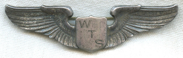 Beautiful Circa 1942 War Training Service (WTS) Pilot Instructor Wing Made from USAAF Wing