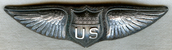 Beautiful WWI US Air Service Pilot Wing in Dallas Style by BB&B