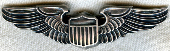 Unique WWII USAAF Pilot Wing Presented to Pilot BY HIS B-24 LIBERATOR!!