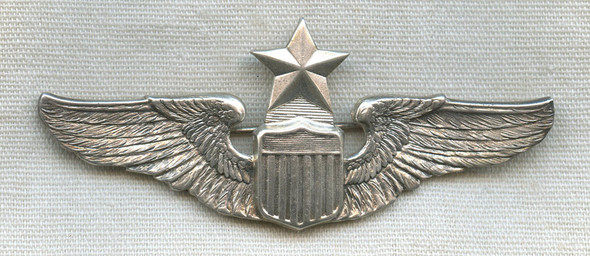 Rare WWII USAAF Senior Pilot Wing by Bond in Sterling Silver