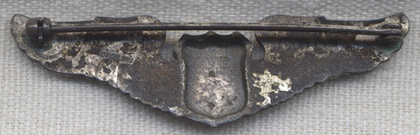 1930s Shirt Size Pilot Wing in Sterling by Robbins