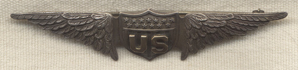 Beautiful WWI USAS Pilot Wing by Wm Link Co. with Provenance
