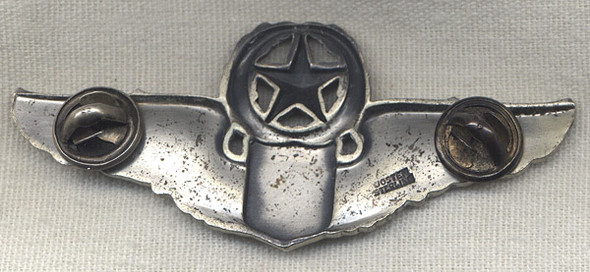 WWII United States Army Air Forces Command Pilot Wing in Sterling Silver by Josten