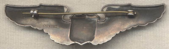 Early WWII Issue USAAF Pilot Wing in Sterling