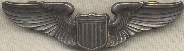 Rare WWII USAAF Pilot Wing by Fox