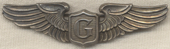 Beautiful WWII Sterling USAAF Glider Pilot Wing by Balfour