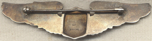 Beautiful WWII Sterling USAAF Glider Pilot Wing by Balfour