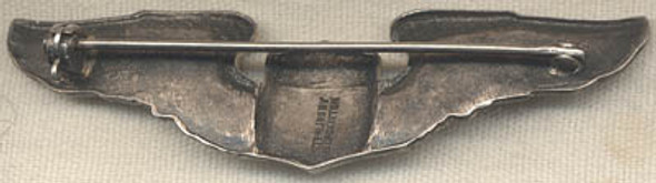 RARE ca 1920 US Air Service M1919 Pilot Wing in Sterling by Blackinton