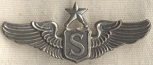 Rare WWII AAF Senior Service Pilot Shirt-Size Wing by Meyer