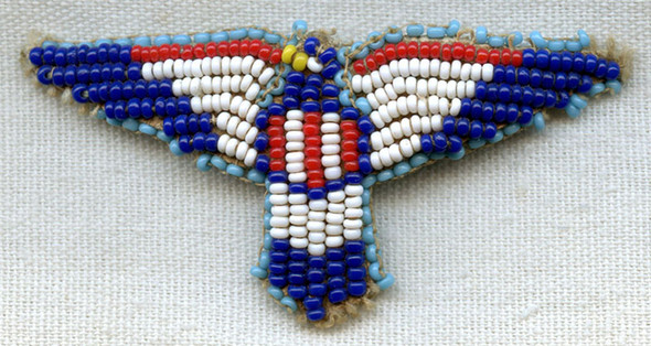 WWII Era Beaded Navajo Patriotic Pin