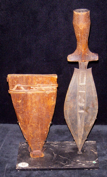 Detailed North African Knife with Wooden Sheath