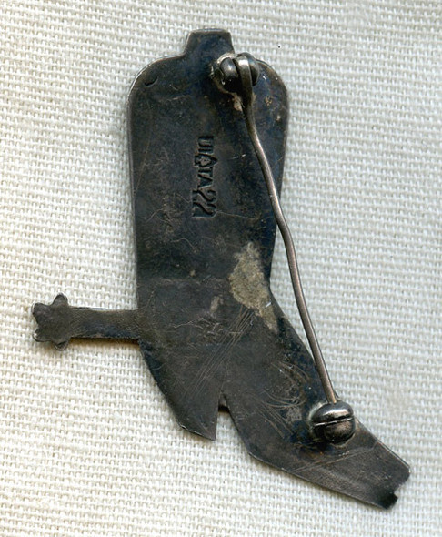 Great Whimsical 1940s Navajo Silver & Turquoise Boot Pin