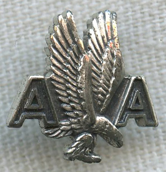 Circa 1950 American Airlines 1 Year of Service Sterling Pin by Balfour