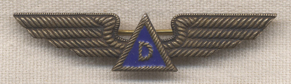 Extremely Rare 1st Issue (Early 1930s) Delta Air Lines Pilot Wing in Sterling by Robbins