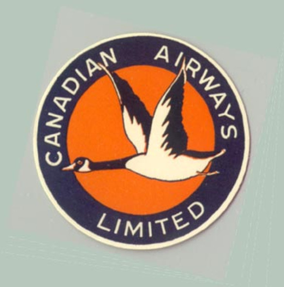 1930s Canadian Airways Limited Baggage Label