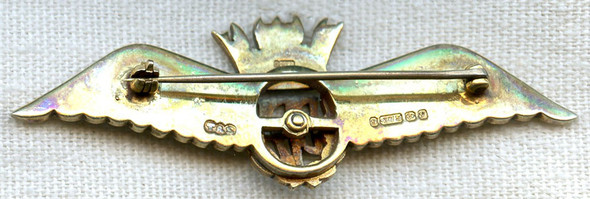 Stunning 9ct Gold British European Airways (BEA) Evening Dress Pilot Wing Stamped 1956-57