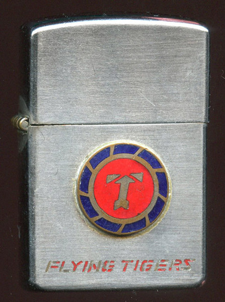 Early to Mid-1960s Flying Tiger Line Zippo-Type Presentation Lighter by Zeus 3rd Issue