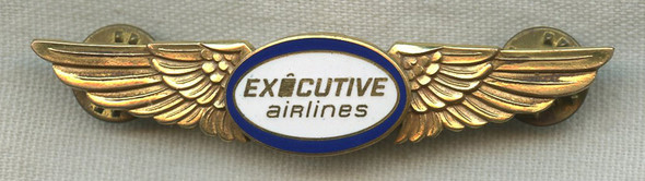 Gold-Filled Executive Airlines Pilot Wing <p> NO LONGER AVAILABLE