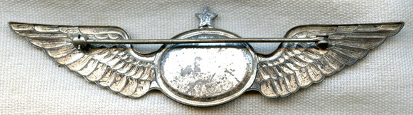 Rare 1940s Mid-Continent Airlines (MCA) Captain Wing 2nd Issue Early Stamped Pin-Back