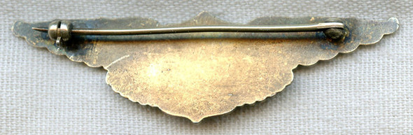 Rare & Beautiful 1942 Colonial Airlines Flight Attendant Wing 1st Issue Shirt Size Sterling