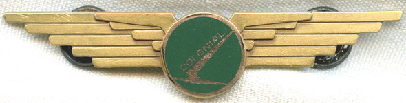 Beautiful Late 1940s Colonial Airlines Pilot Wing 2nd Issue