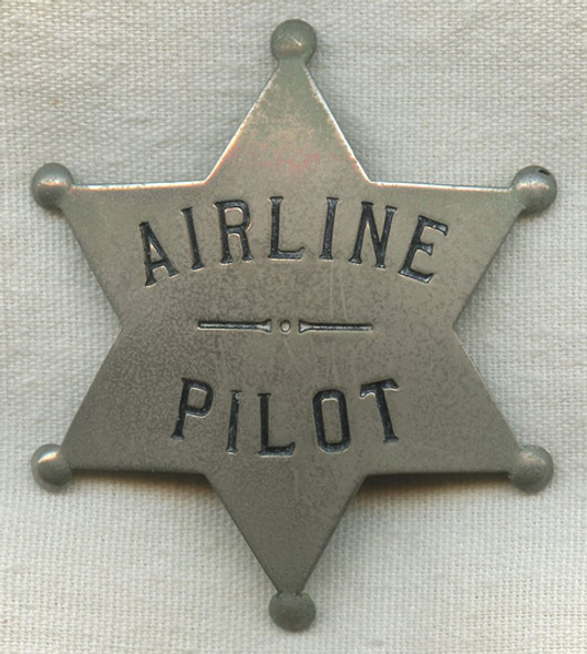 Cool 1920s Airline Pilot Badge