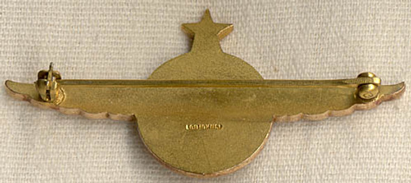 1960s Pan Am Airways 4th Issue Check Pilot Wing by Balfour