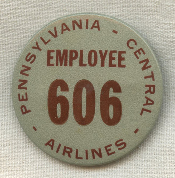1930s Pennsylvania Central Airlines (PCA) Numbered Employee Badge