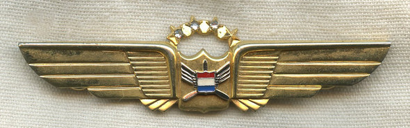 1960s United Air Lines Captain Wing Owned Originally by Kermit R. Steinbeck with Three Diamo