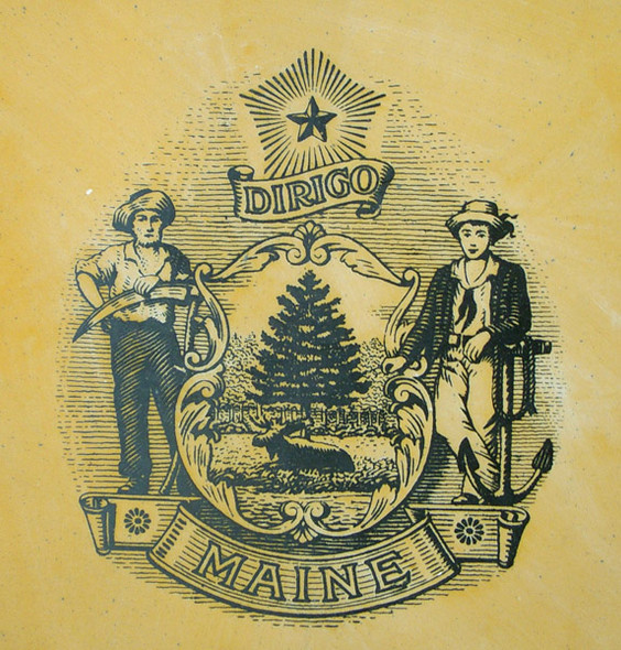 1950s-1960s Maine State Inspection Station Sign (Authorized by Maine State Police)