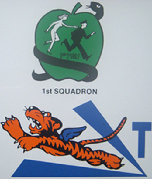 Early 1990s Flying Tigers 1st Squadron Auto Tag with Autograph of Pilot Dick Rossi