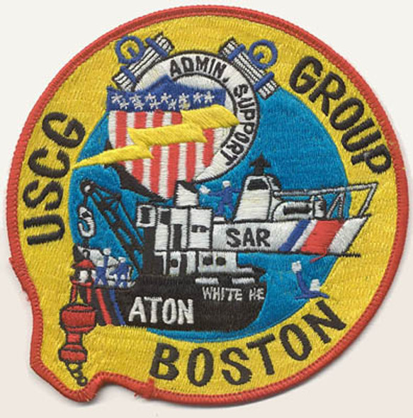 1960s-70s US Coast Guard Group Boston Jacket Patch