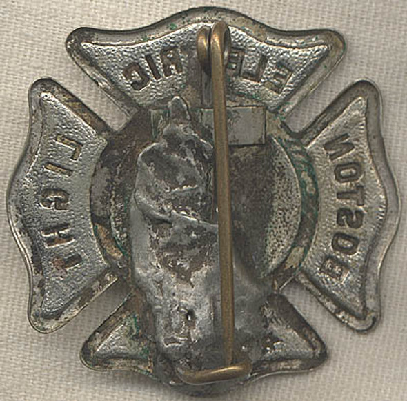 Circa 1900 Boston Electric Light Company Employee Badge #103