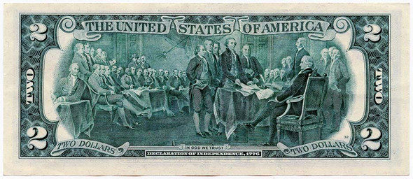 Mint 1st Day of Issue Series 1976 $2 Bill from Oak Forest, Illinois